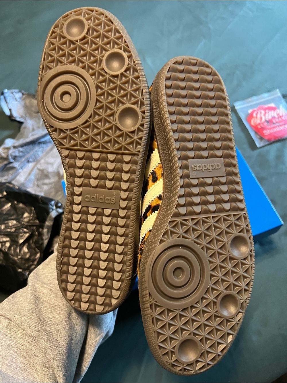 adidas Women's Leopard-Print Sneakers with Red Accents - Picture 2 of 6